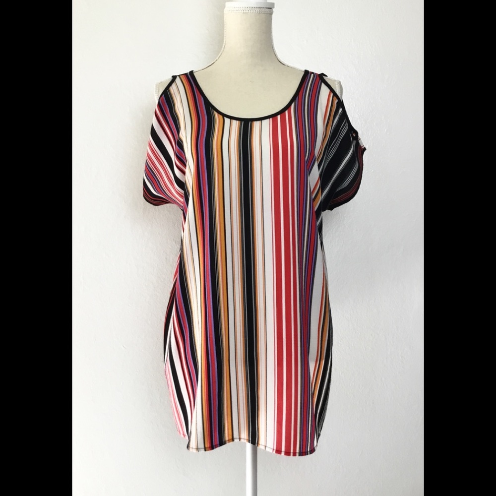Bobeau Striped Shirt Blouse Top